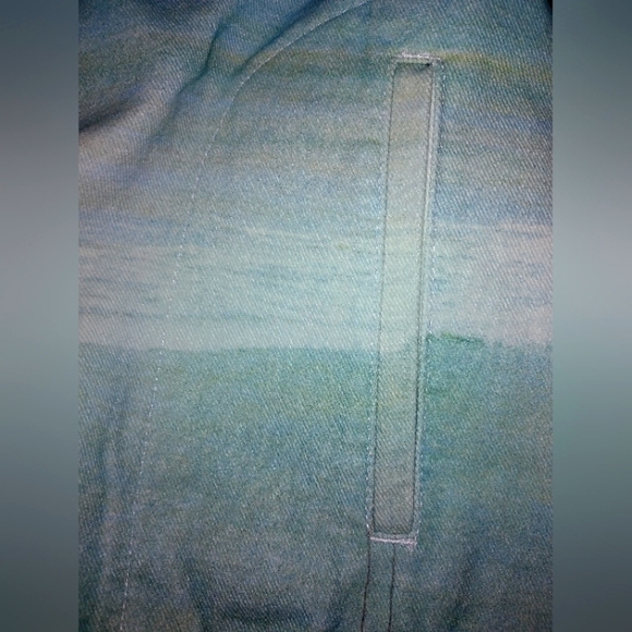 NWT Blanknyc Lost In Paradise Denim Graphic Art Oversized Jacket XL Beach - Picture 9 of 9
